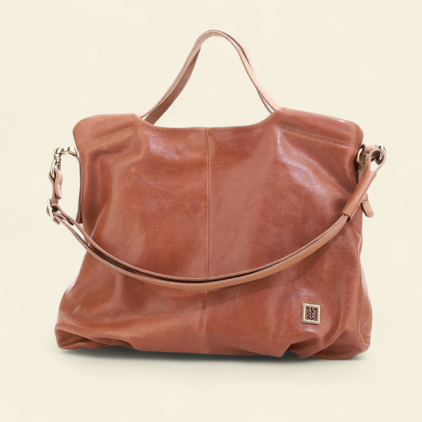 A.S.98 Pamel soft leather tote bag with shoulder strap