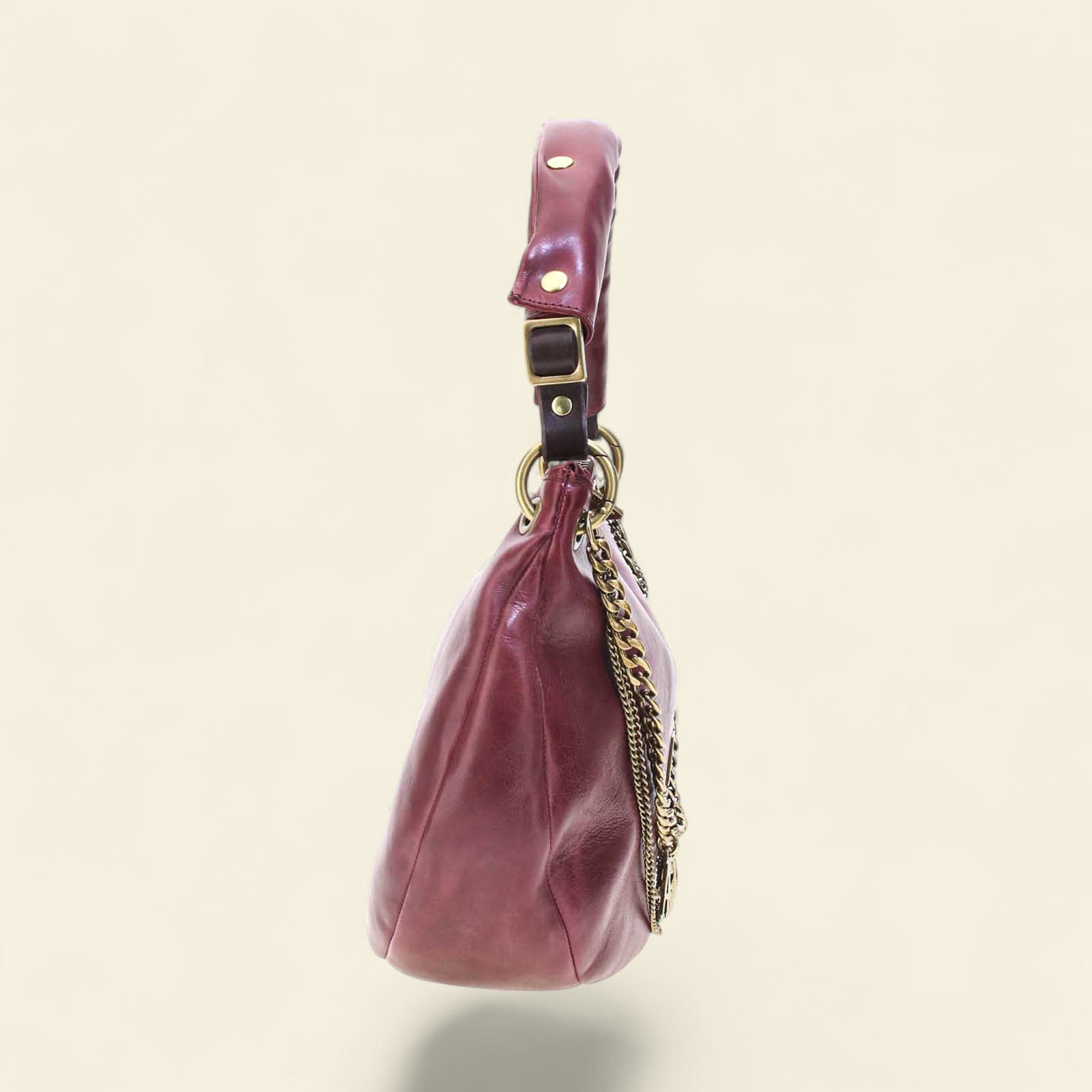 A.S.98 Jones leather shoulder bag with chain detailing Winter 26