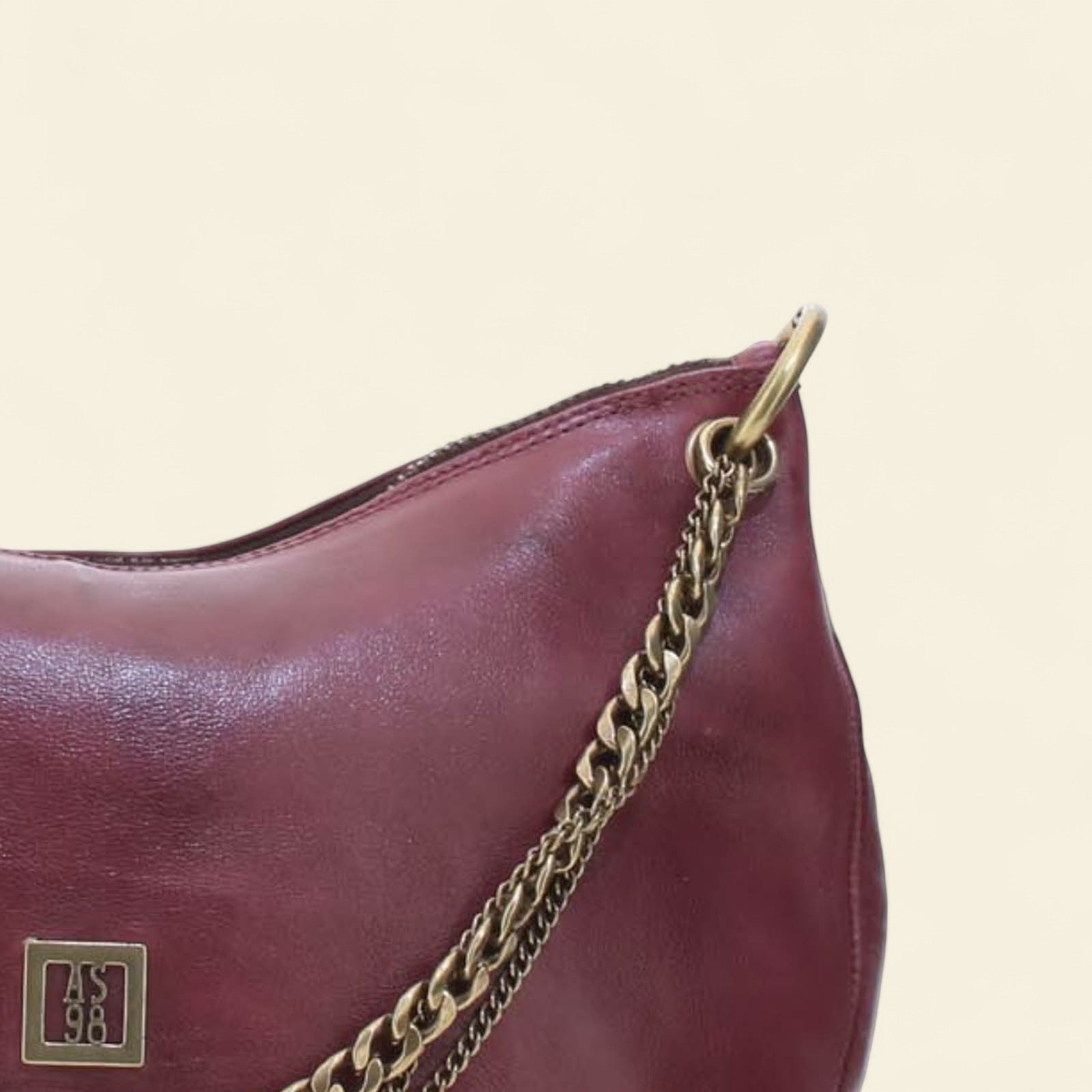 A.S.98 Jones leather shoulder bag with chain detailing Winter 26