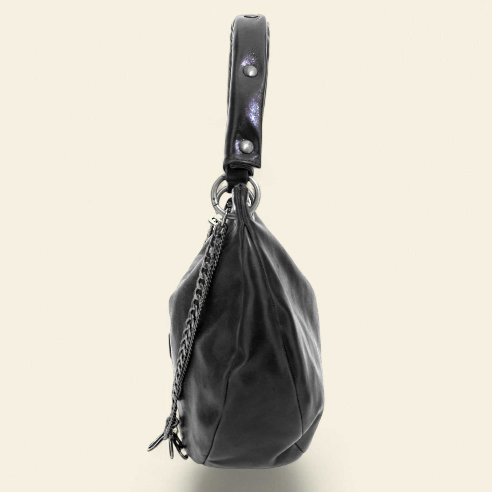 A.S.98 Jones leather shoulder bag with chain detailing Winter 26
