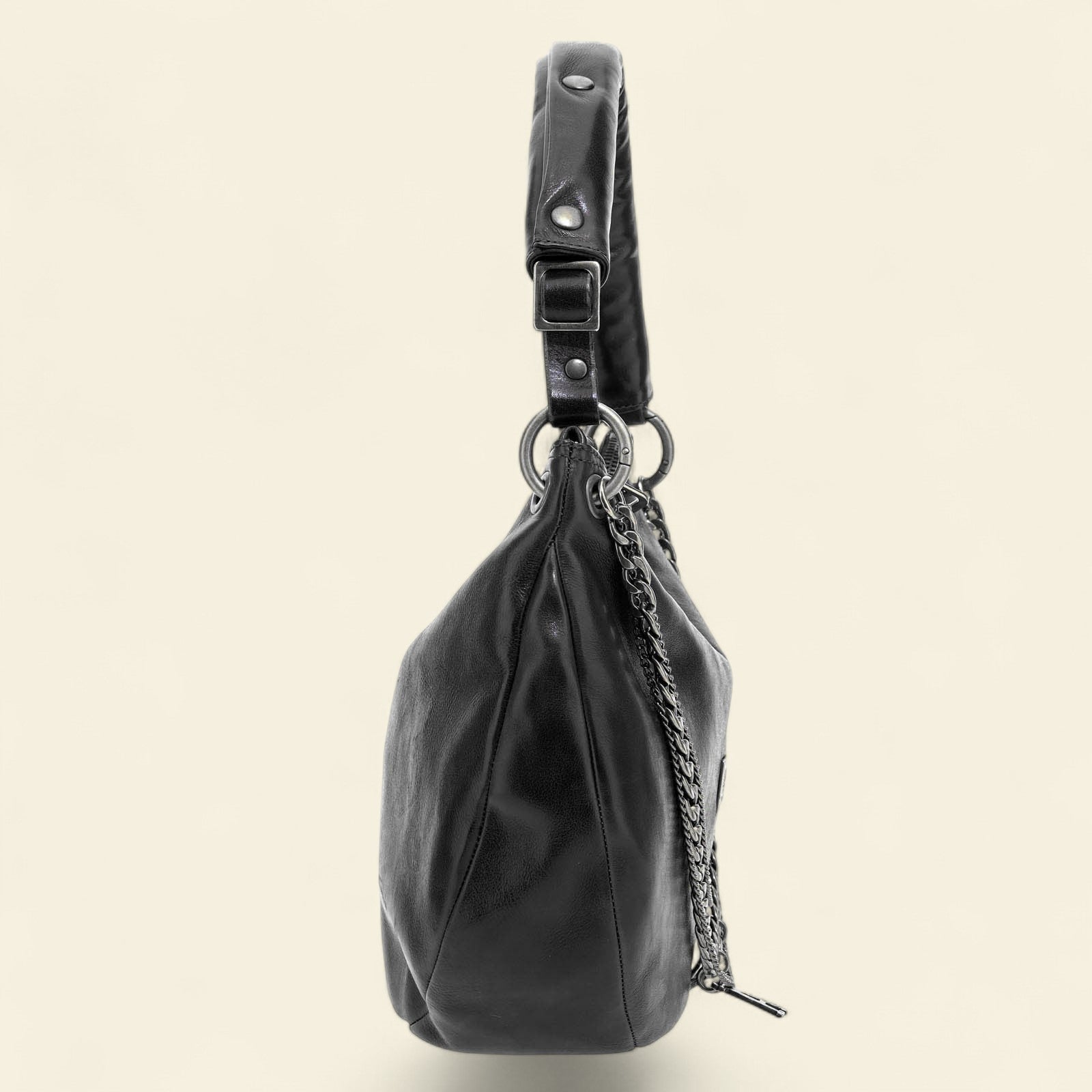 A.S.98 Jones leather shoulder bag with chain detailing Winter 26