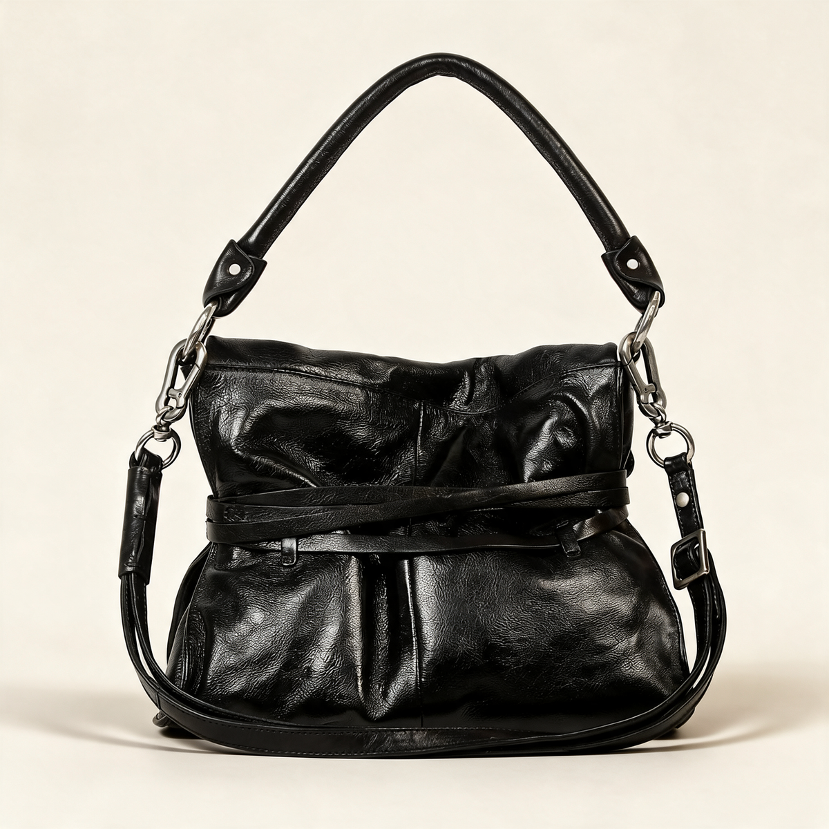 A.S.98 ELLEN Black handbag, view 2