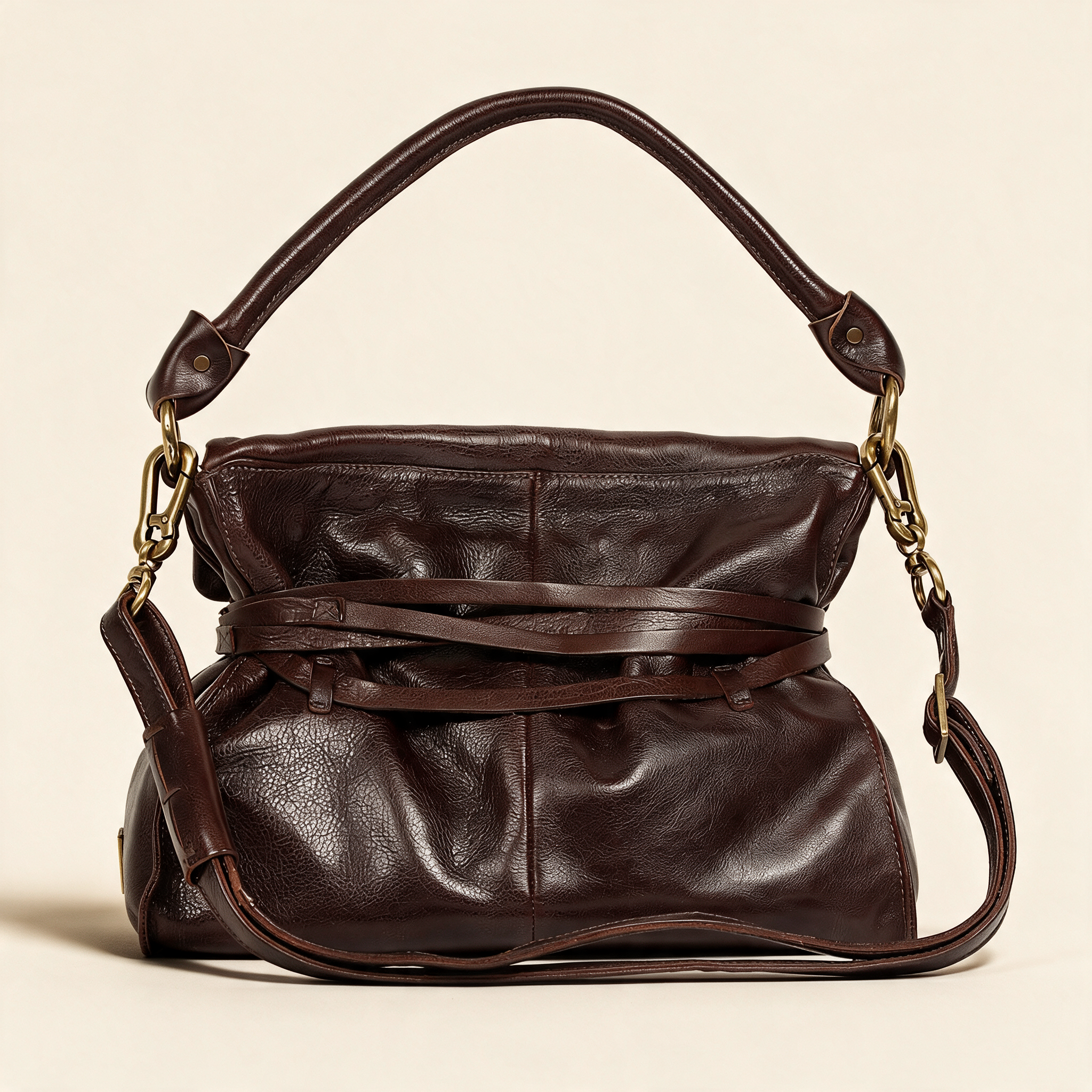 A.S.98 ELLEN Ebony handbags, single three-quarter view