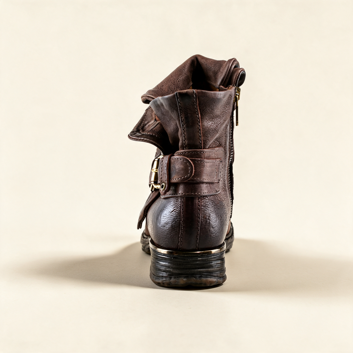 A.S.98 SIMON Chocolate ankle boots, rear view