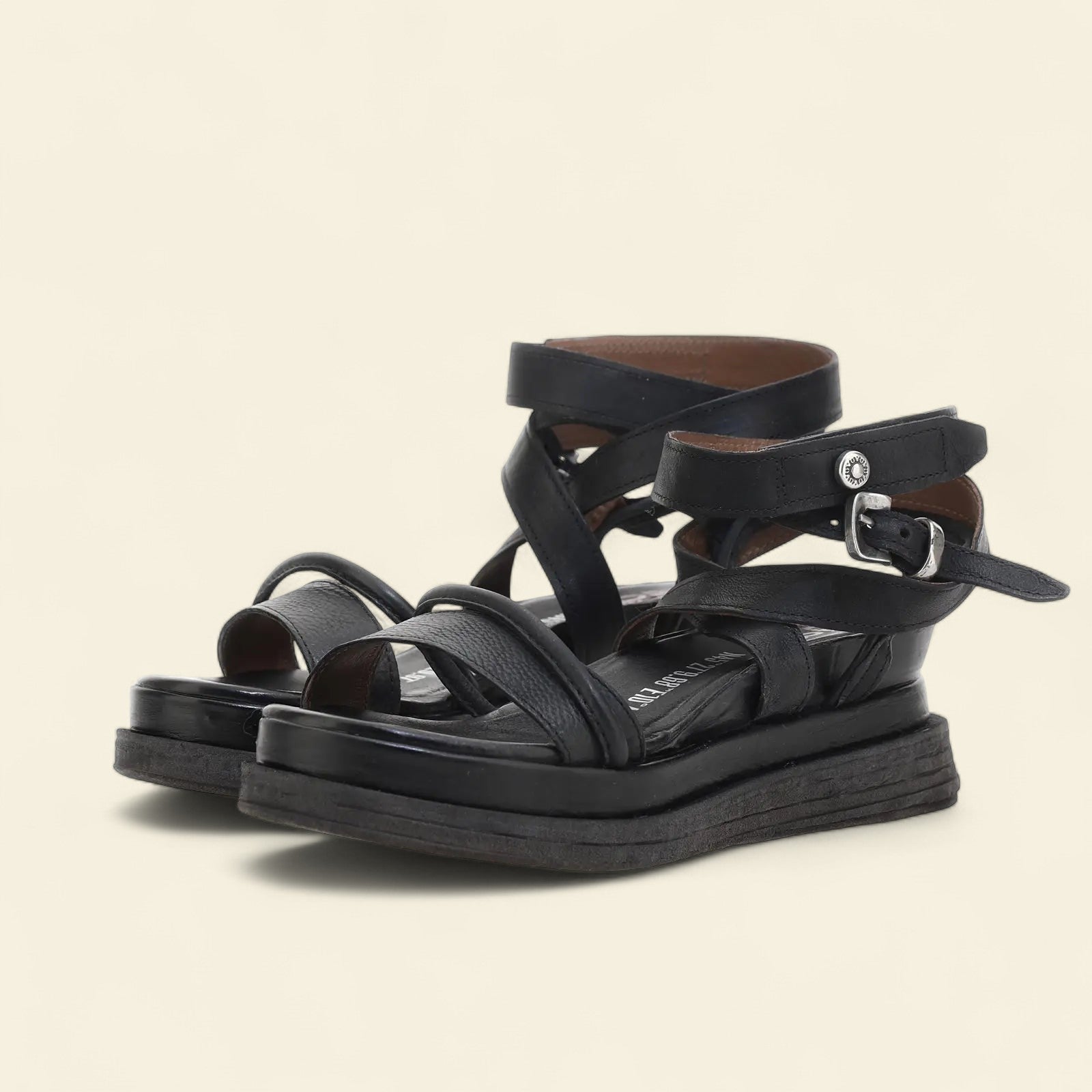 Lexi A.S.98 Black Summer 25 Leather Sandal