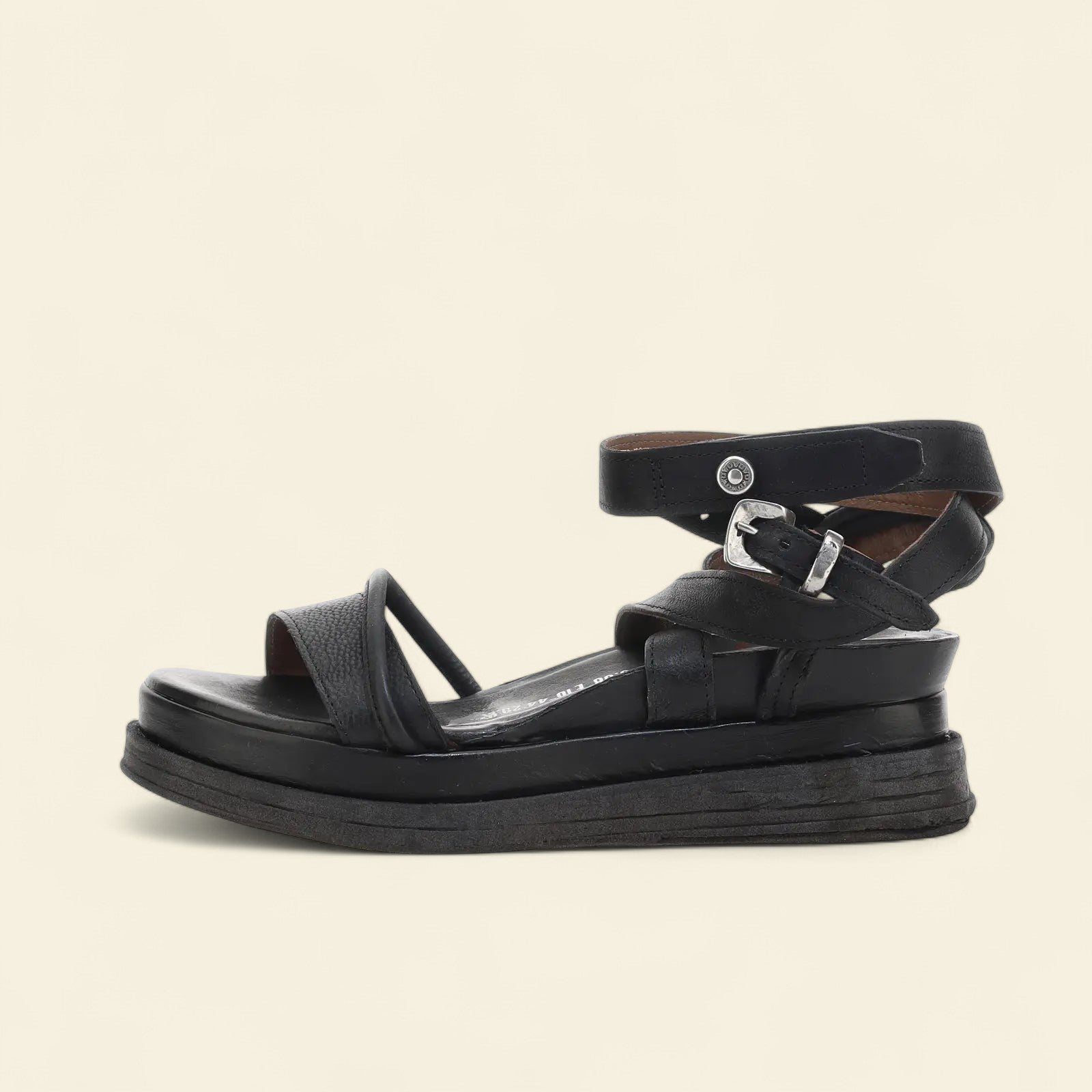 Lexi A.S.98 Black Summer 25 Leather Sandal