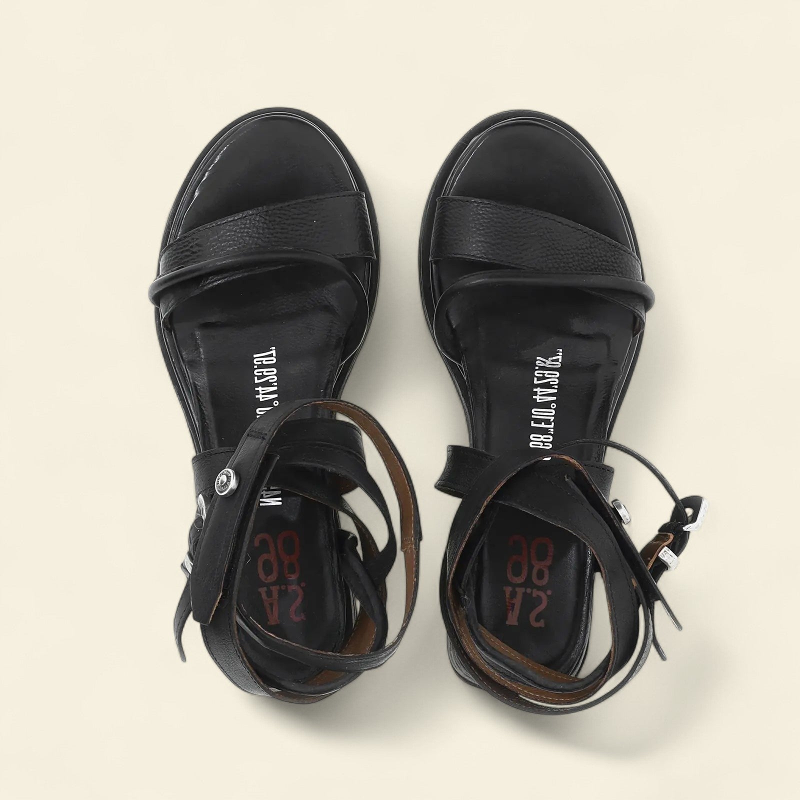 Lexi A.S.98 Black Summer 25 Leather Sandal