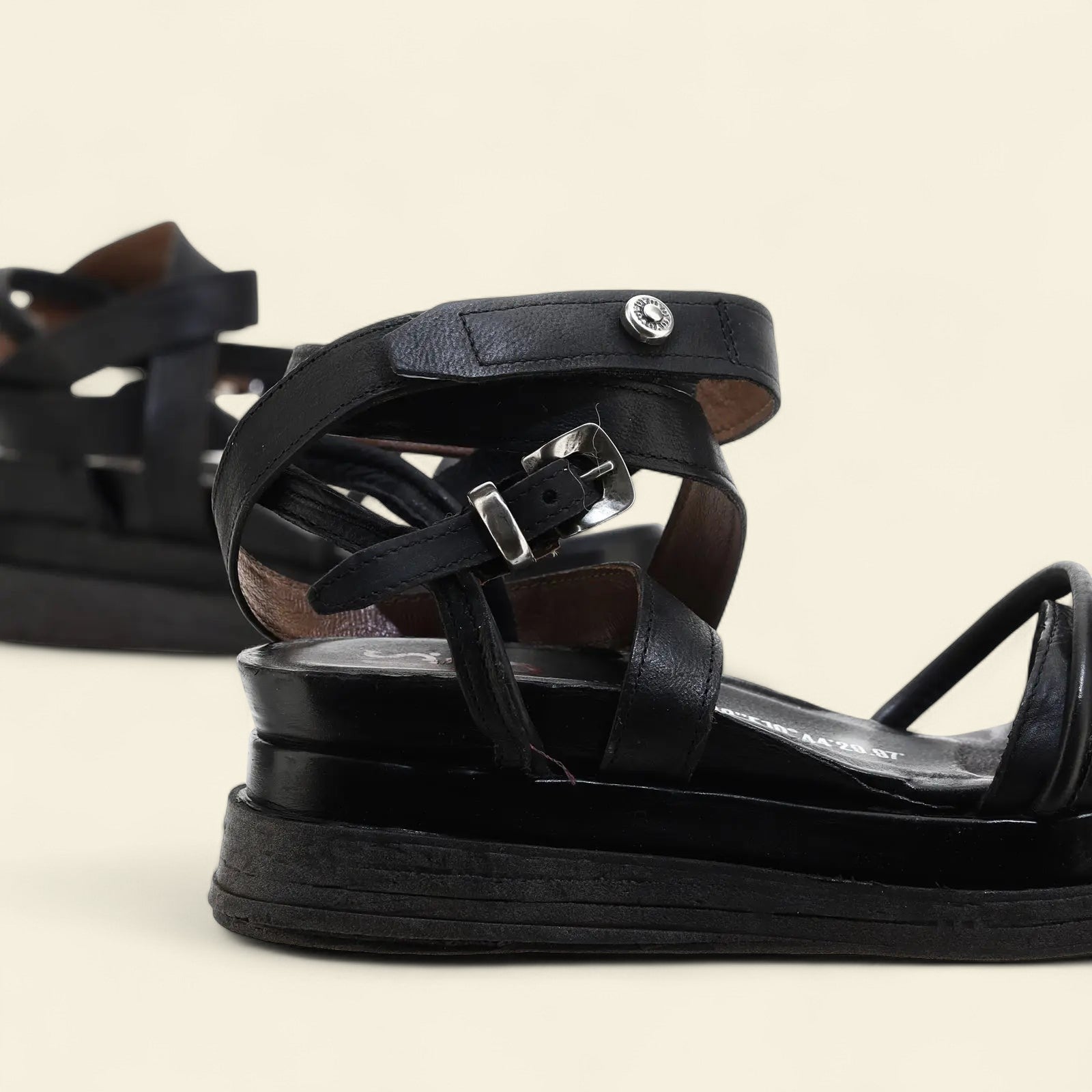 Lexi A.S.98 Black Summer 25 Leather Sandal