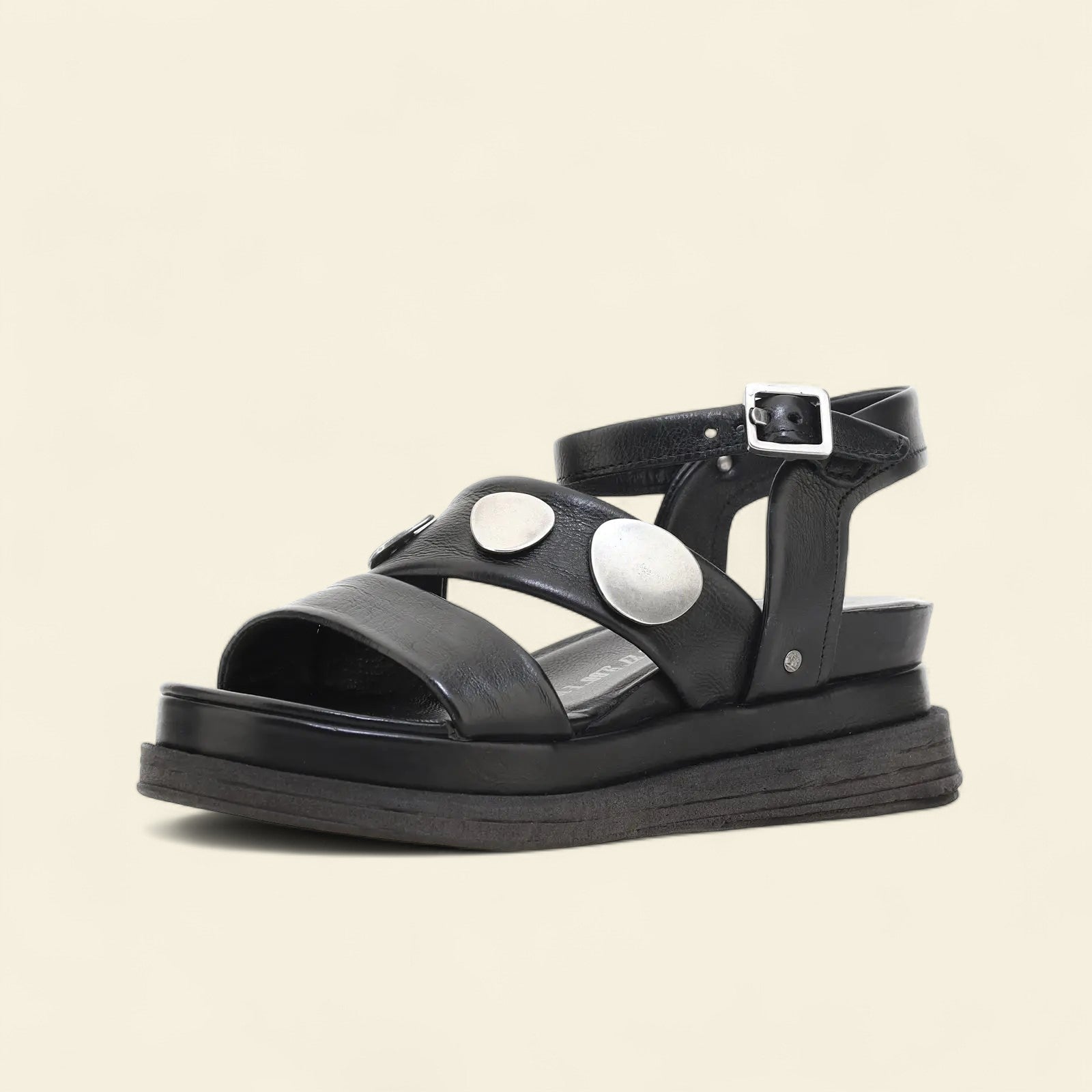 Lance A.S.98 Black Summer 25 Leather Sandal