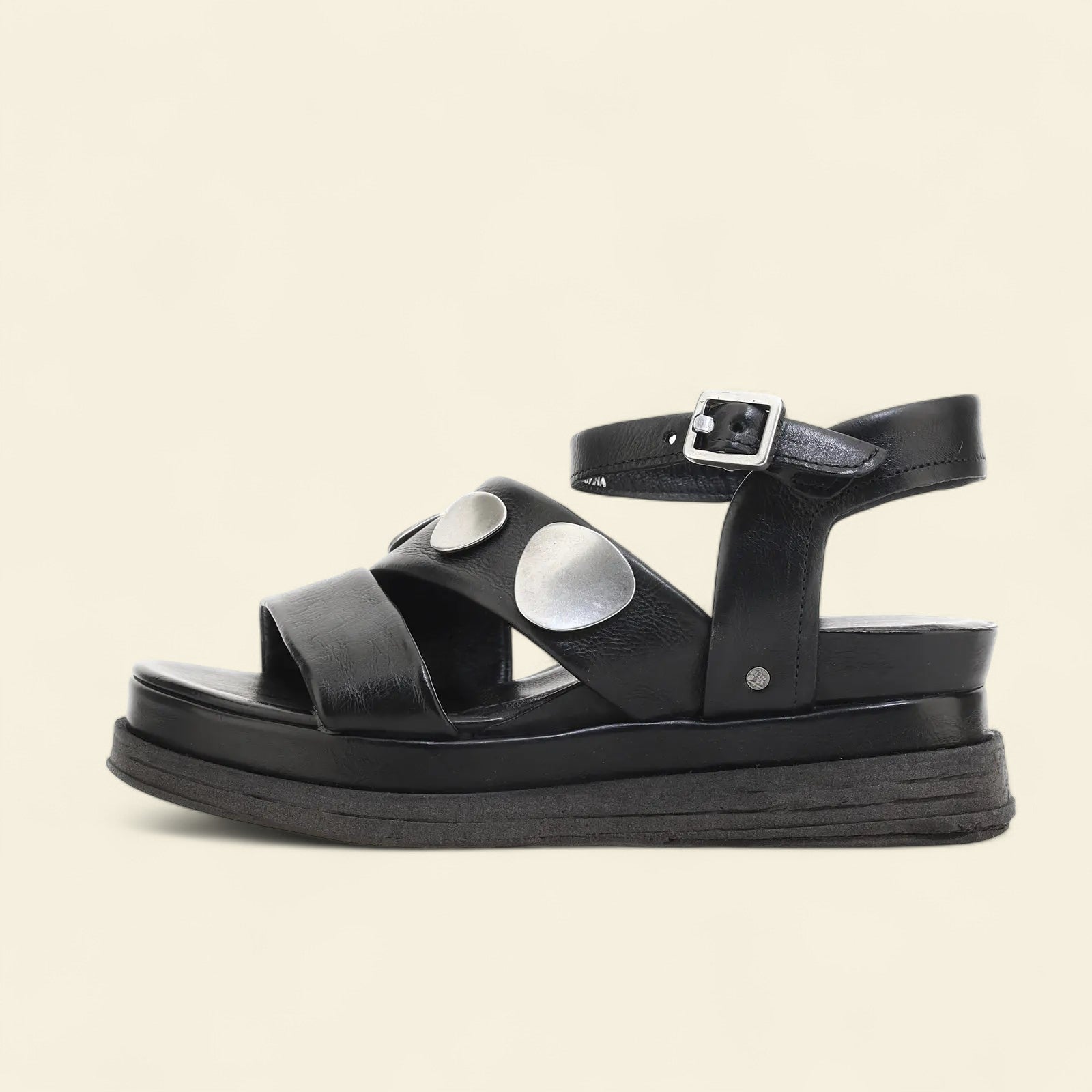 Lance A.S.98 Black Summer 25 Leather Sandal
