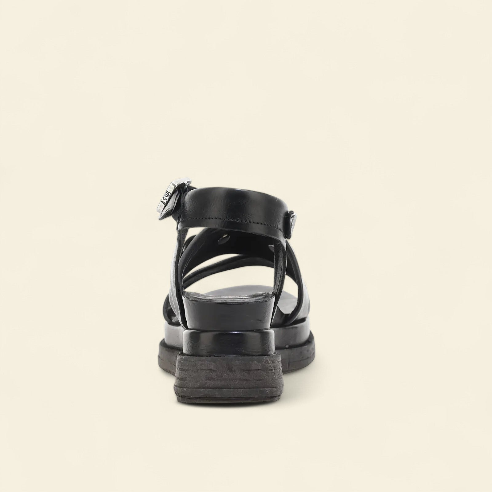 Lance A.S.98 Black Summer 25 Leather Sandal