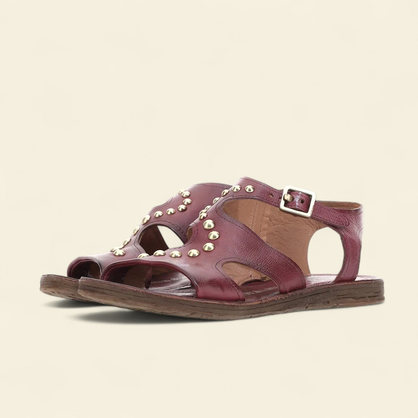 Rhomy A.S.98 Burgundy Summer 25 Leather Sandal
