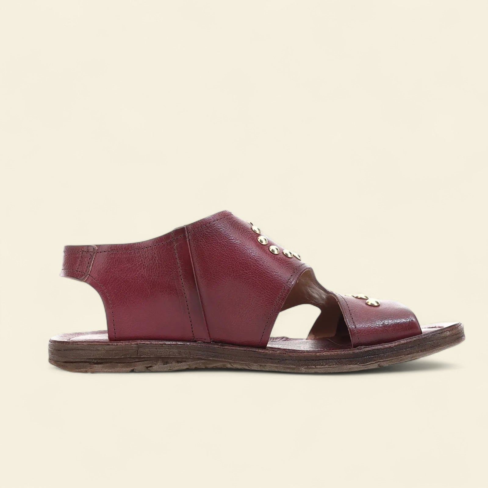 Rhomy A.S.98 Burgundy Summer 25 Leather Sandal