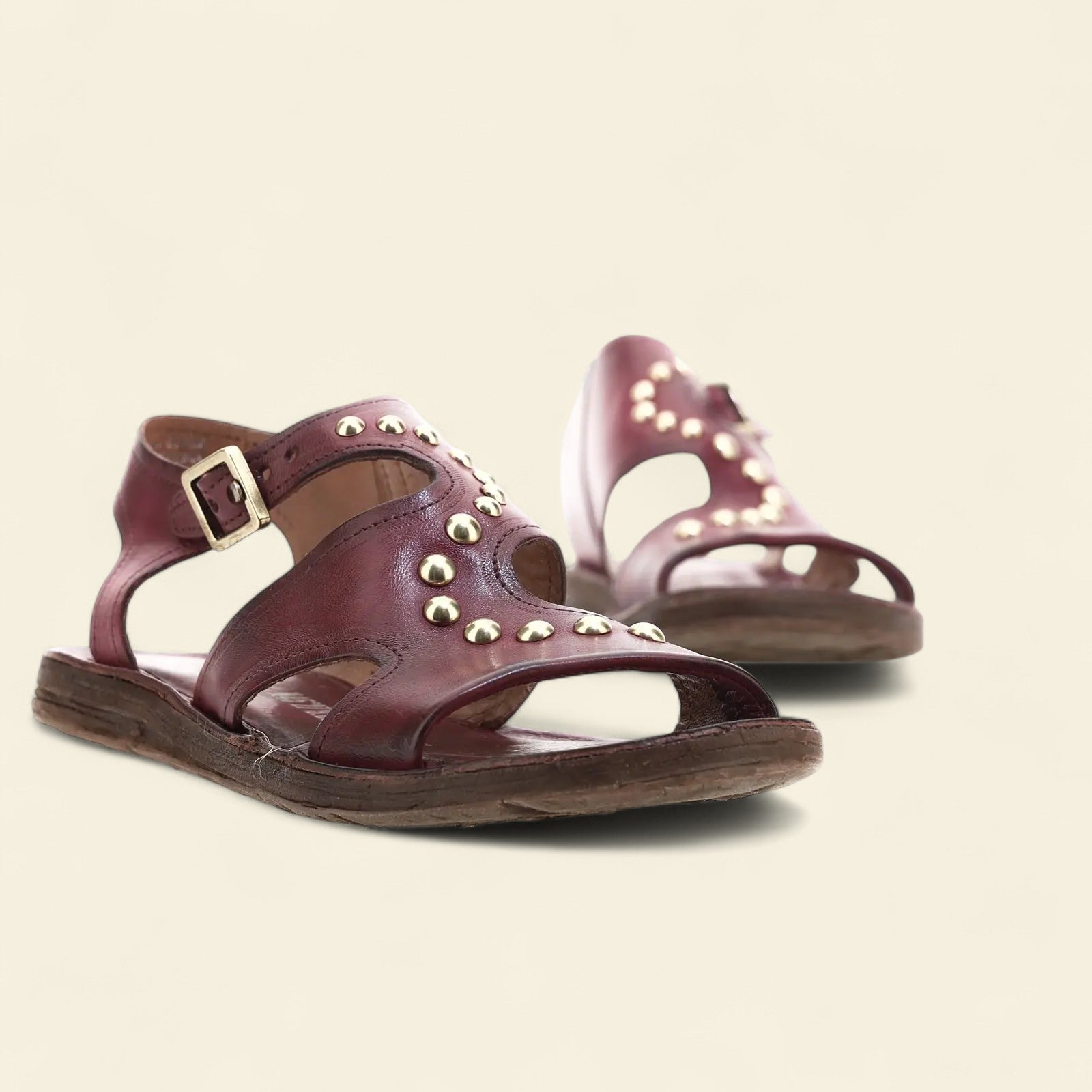Rhomy A.S.98 Burgundy Summer 25 Leather Sandal