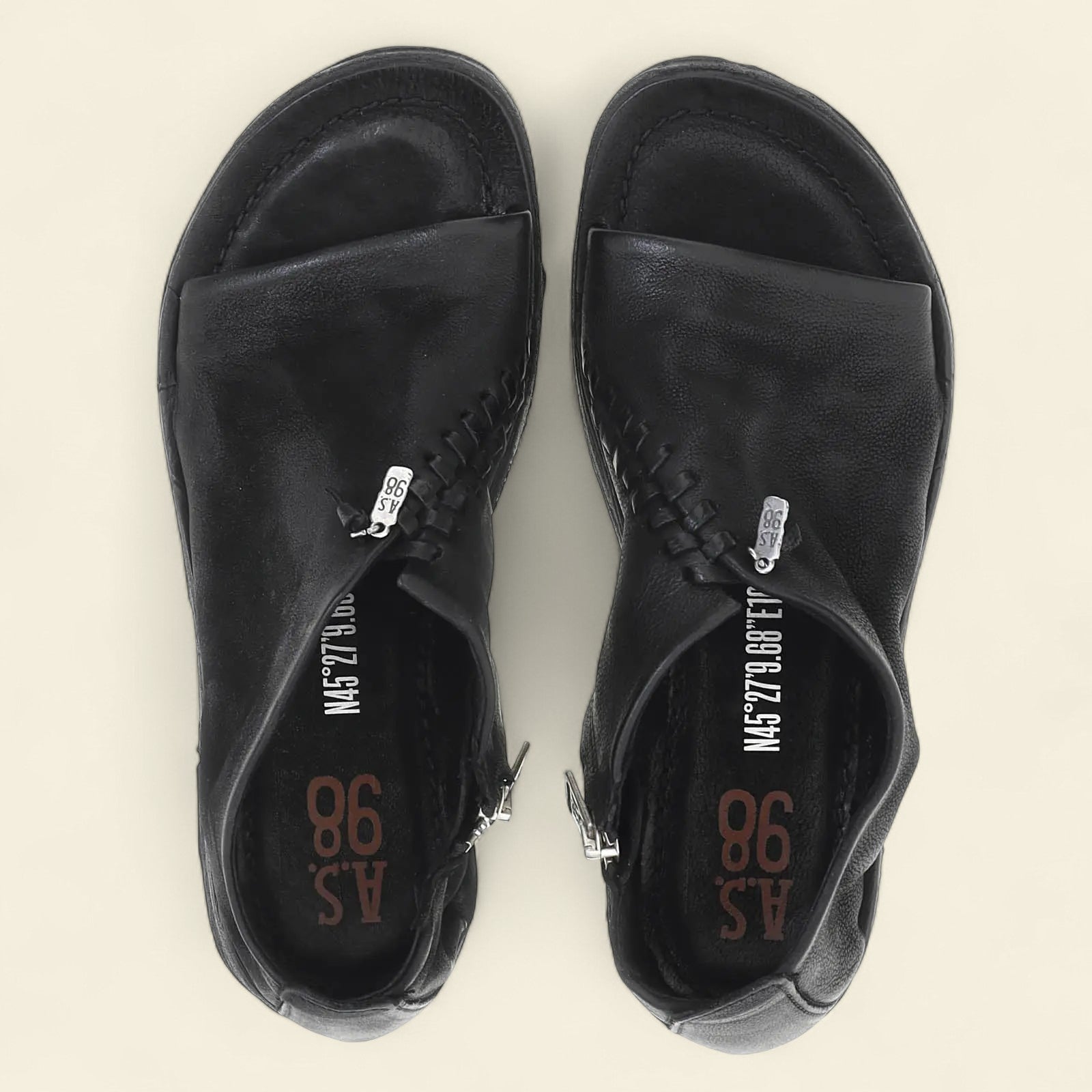 Richard A.S.98 Black Summer 25 Leather Sandal