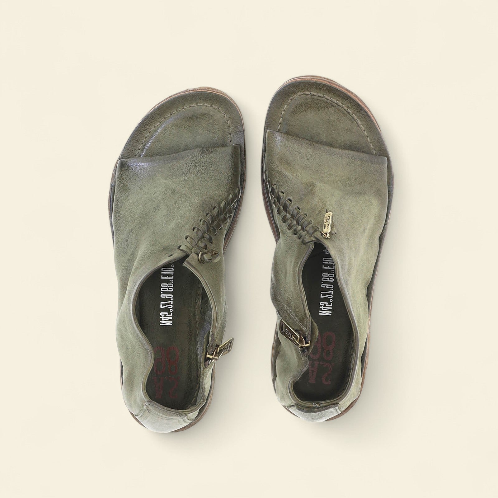 Richard A.S.98 Green Summer 25 Leather Sandal