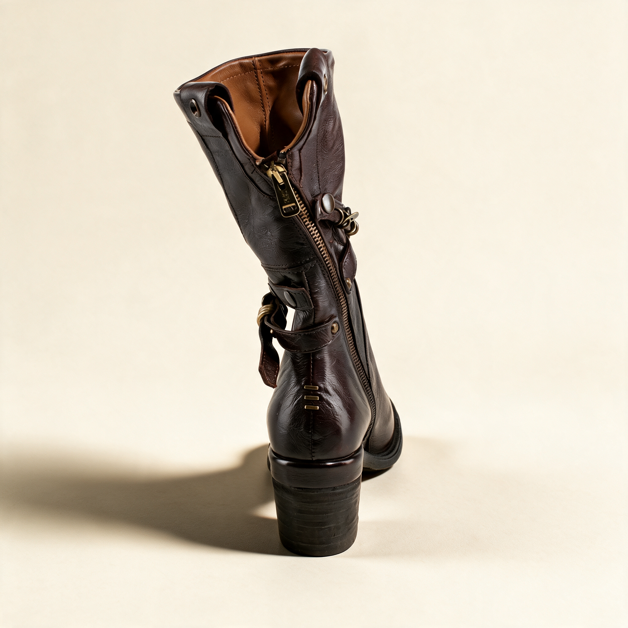 A.S.98 RAVEN Ebony mid-calf boots, alternate side view