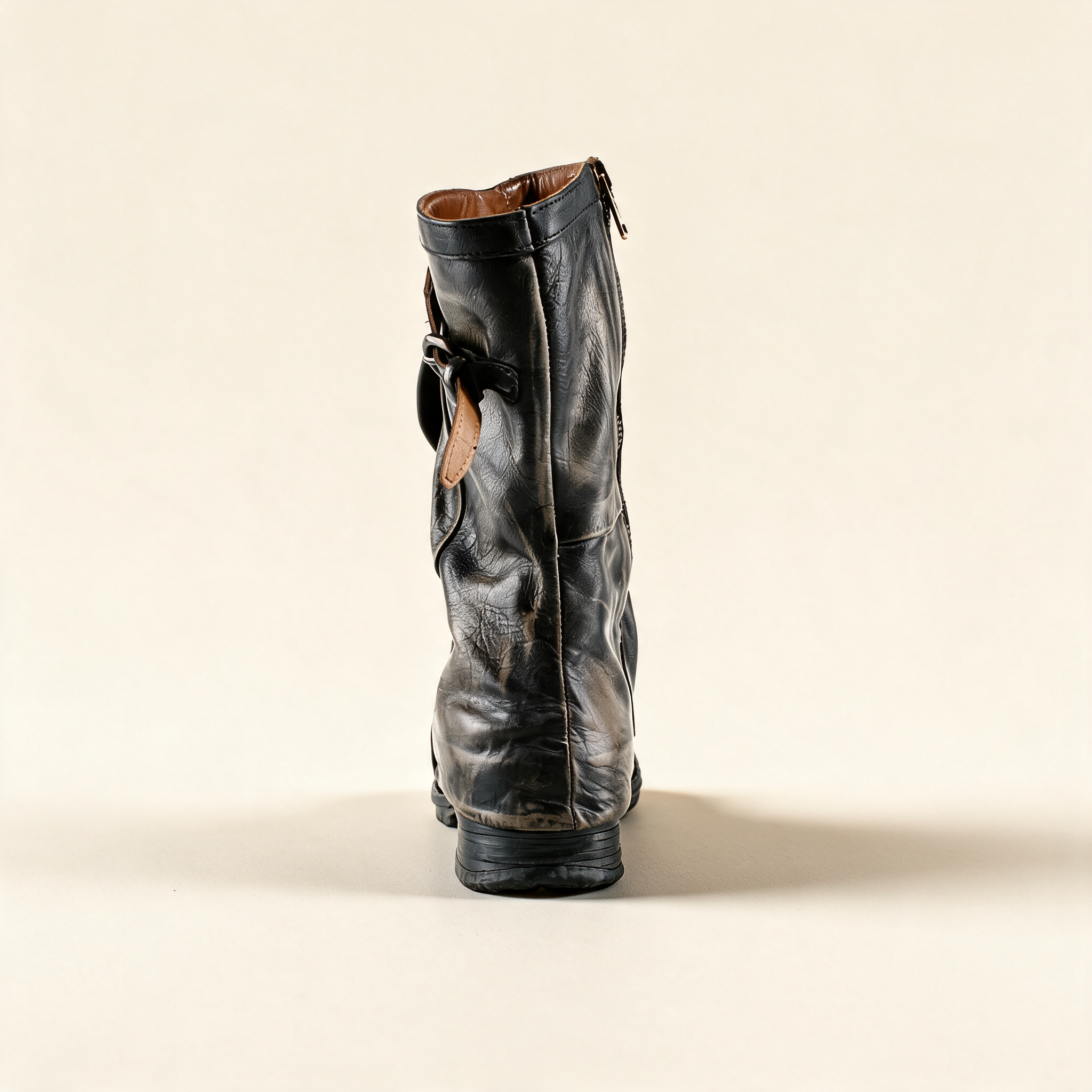 A.S.98 VESPER Charcoal mid-calf boots, alternate side view