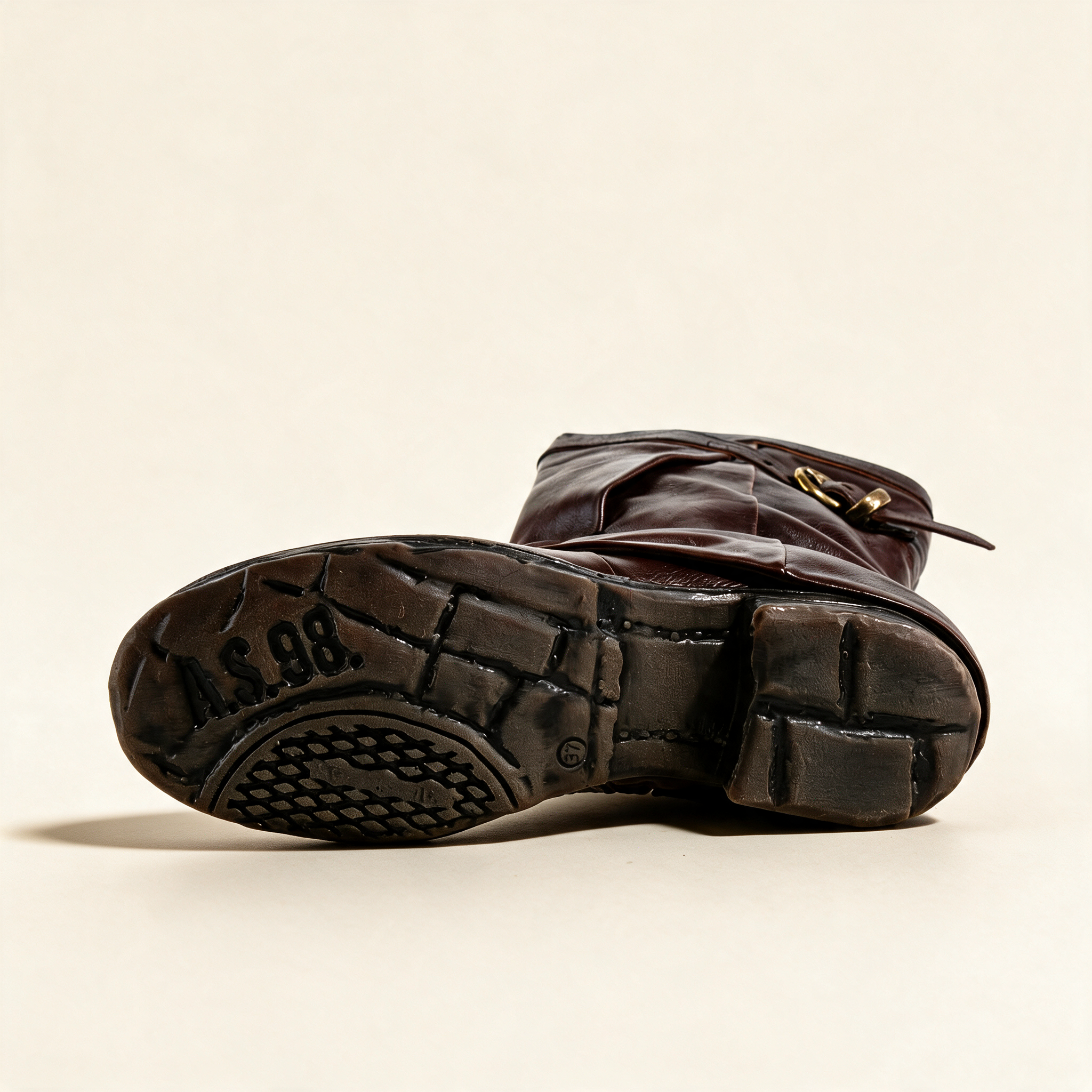 A.S.98 VESPER Ebony mid-calf boots, outsole view