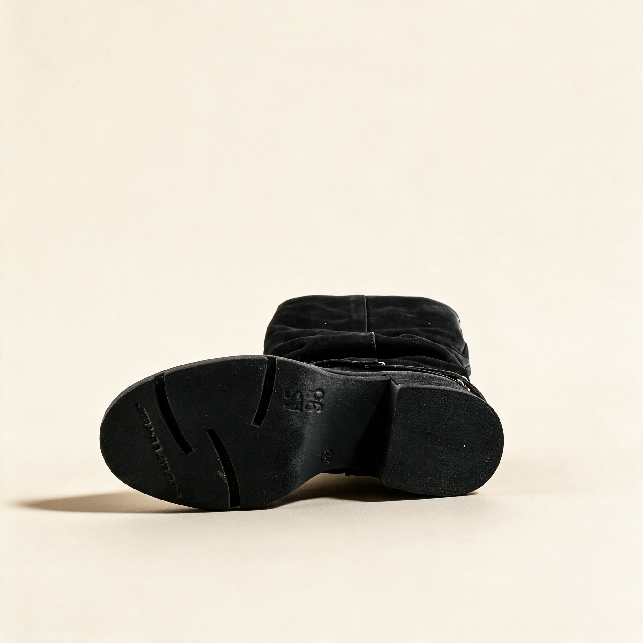 A.S.98 SERENA Black tall boots, outsole view