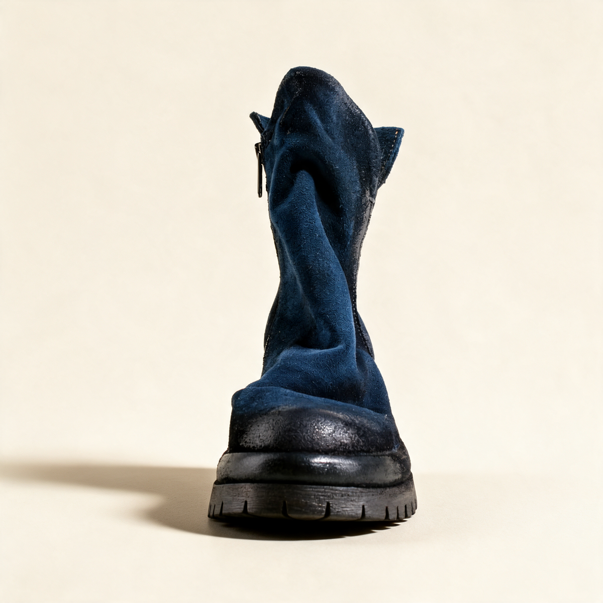 A.S.98 DEIRDRE Blue ankle boots, front view