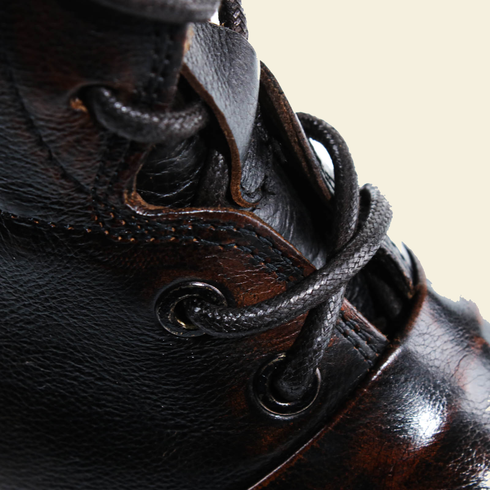 A.S.98 ARDEN Cognac tall boots, front view