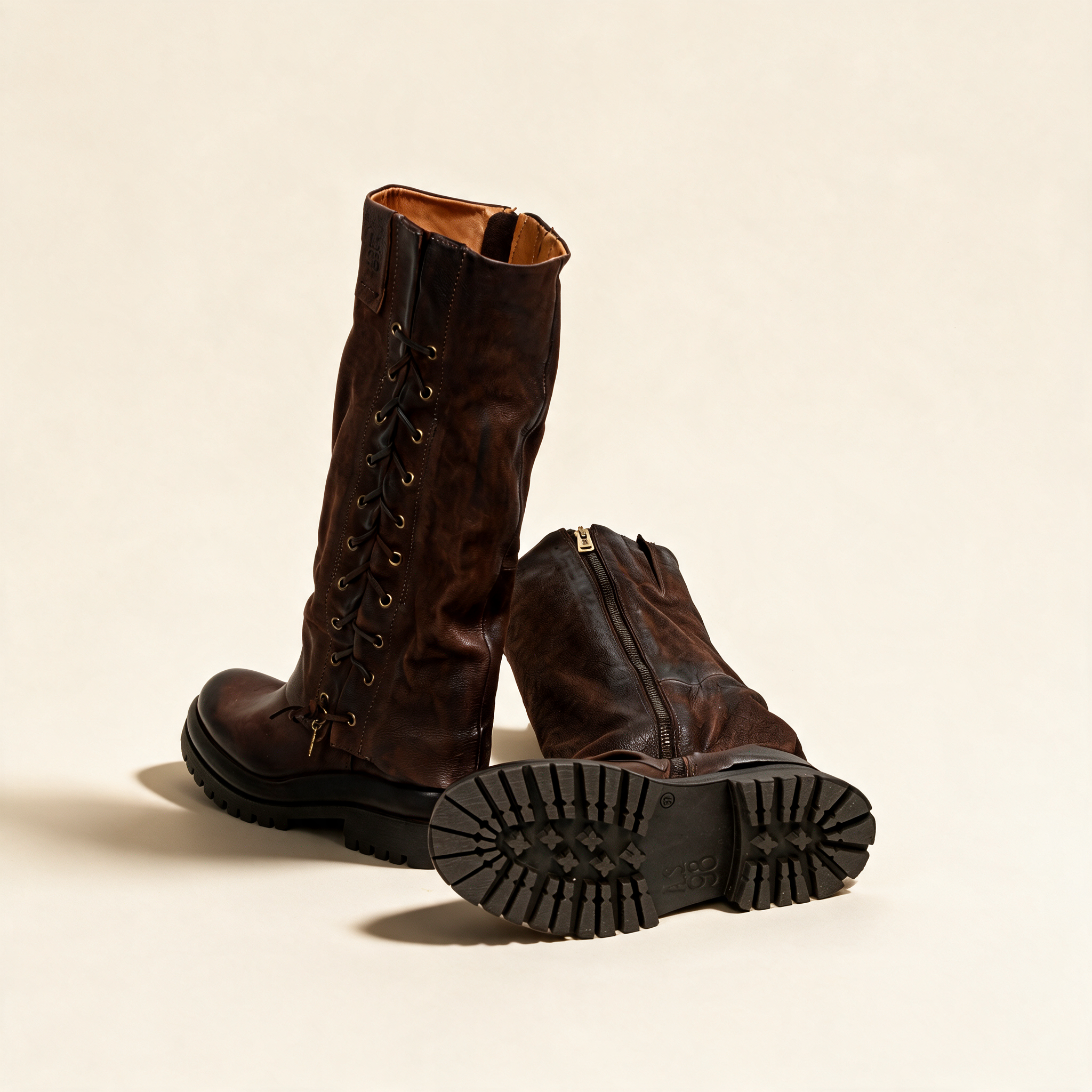 A.S.98 VALORA Ebony tall boots, alternate side view