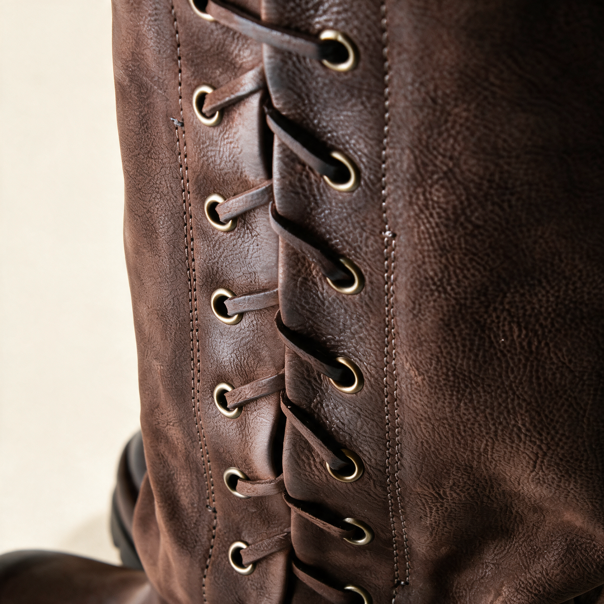 A.S.98 VALORA Ebony tall boots, interior and zipper detail