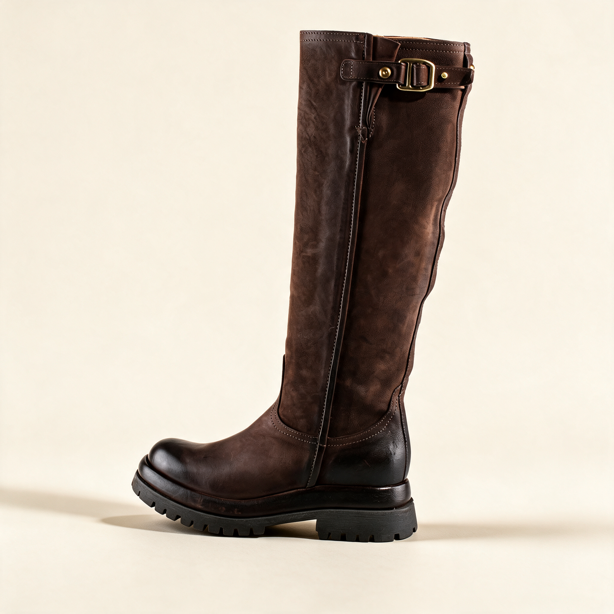 A.S.98 ECLIPSE Ebony knee-high boots, outer side profile