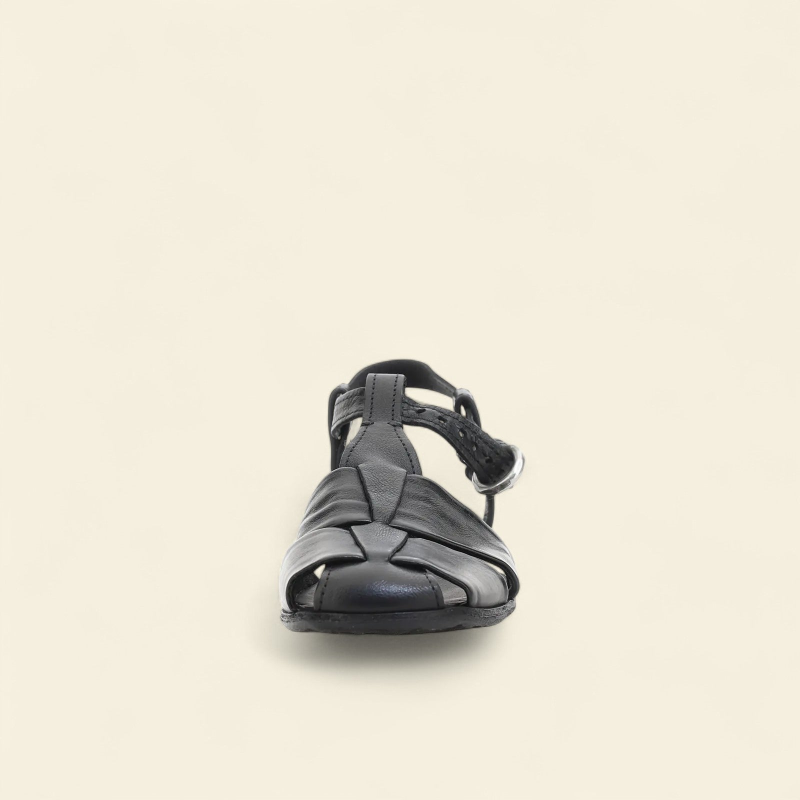 Zania A.S.98 Black Leather Sandal Summer 25