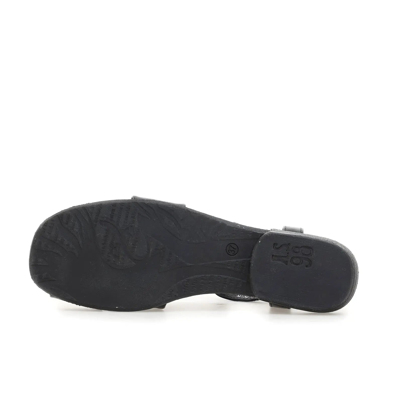 Zania A.S.98 Black Leather Sandal Summer 25