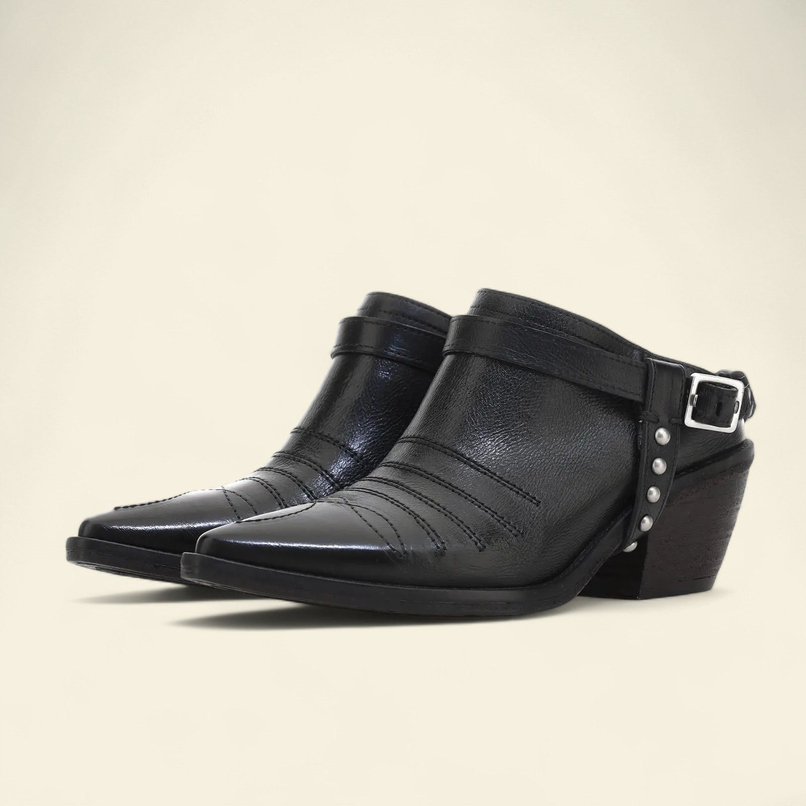 Clif A.S.98 Black Leather Sandal Summer 25