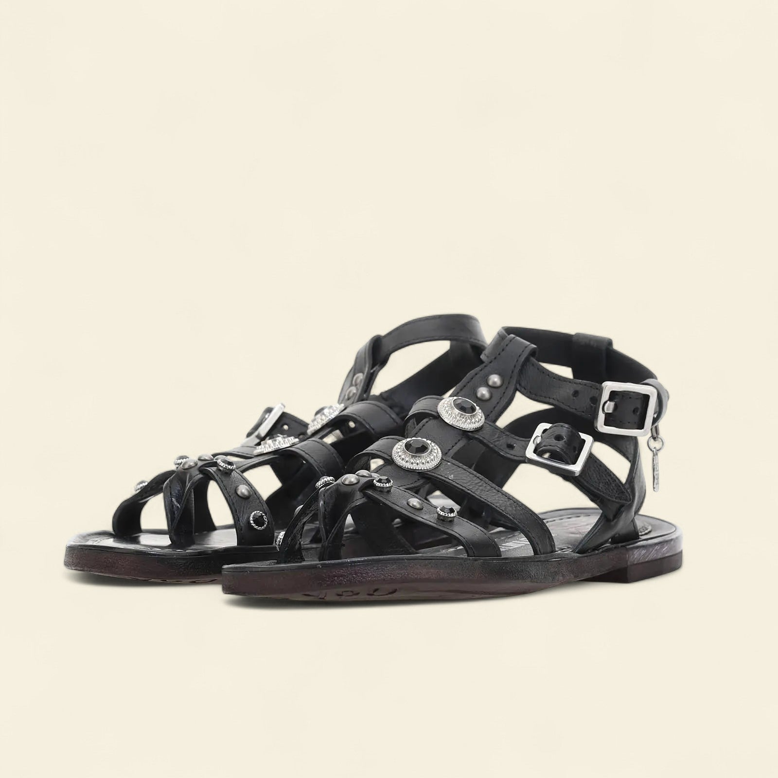 Grant A.S.98 Black Summer 25 Leather Sandal