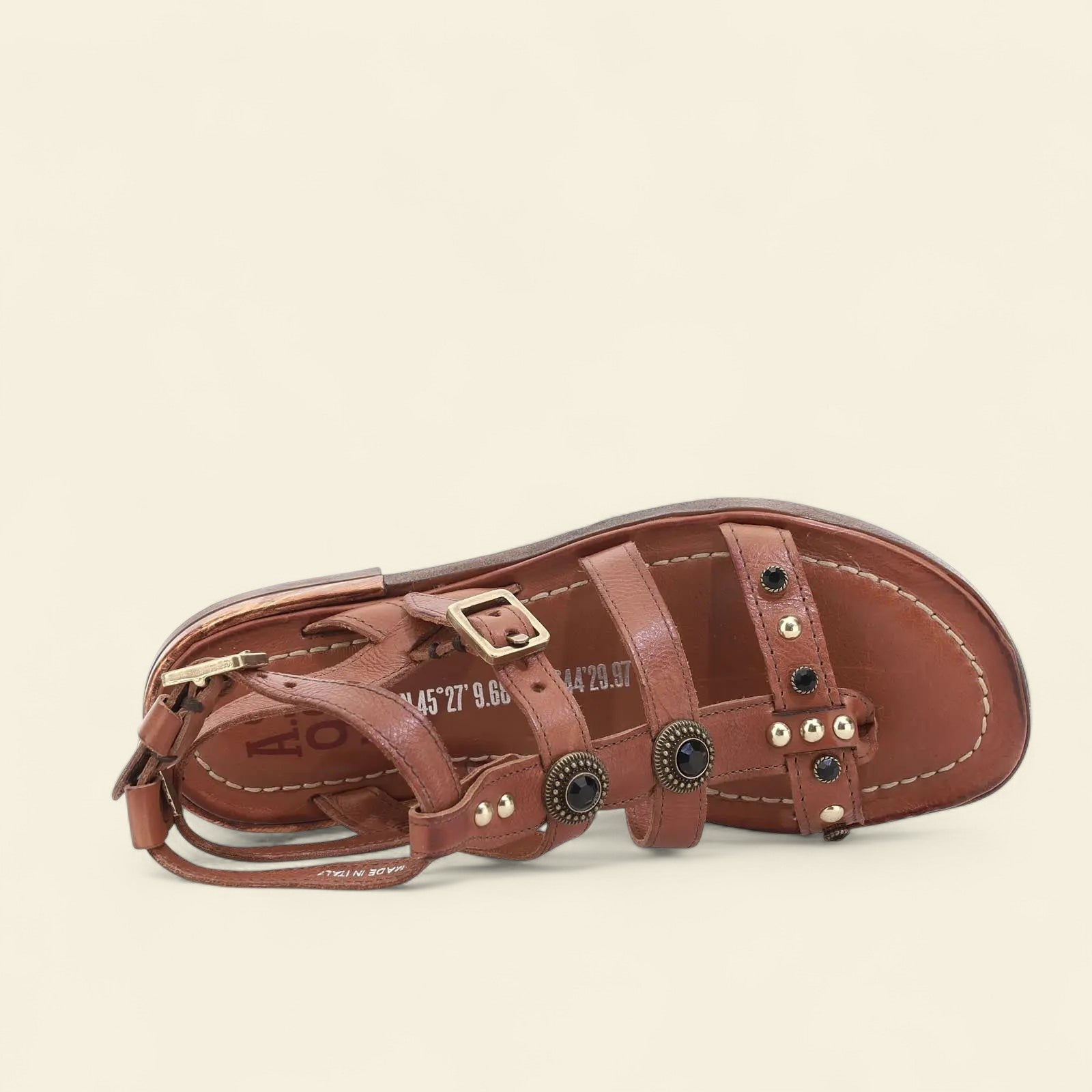 Grant A.S.98 Black Summer 25 Leather Sandal