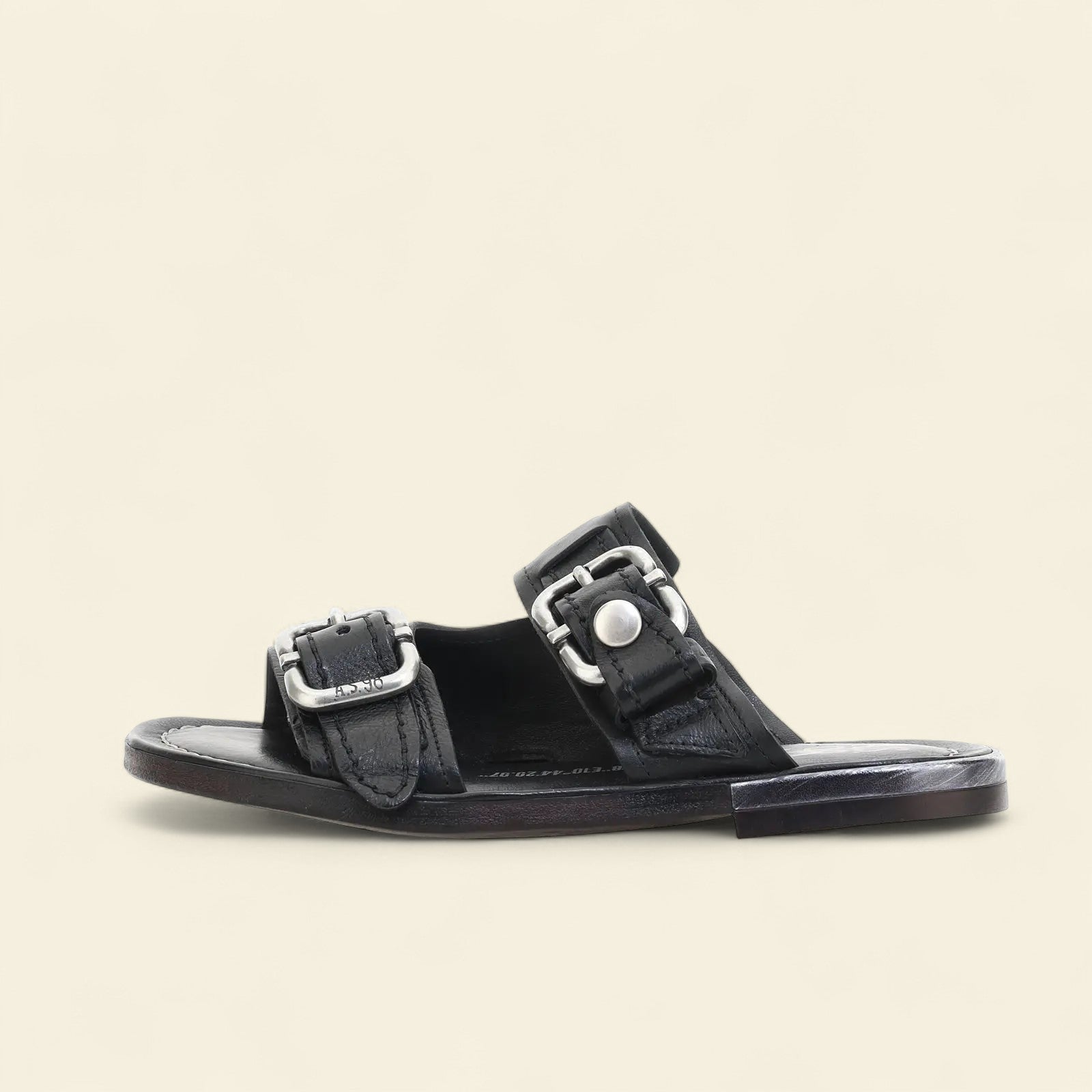 Gavin A.S.98 Black Summer 25 Leather Sandal