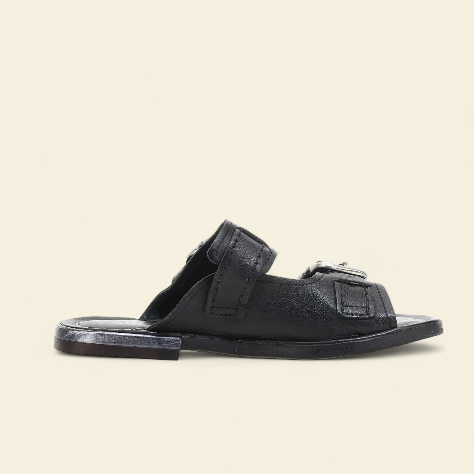 Gavin A.S.98 Black Summer 25 Leather Sandal