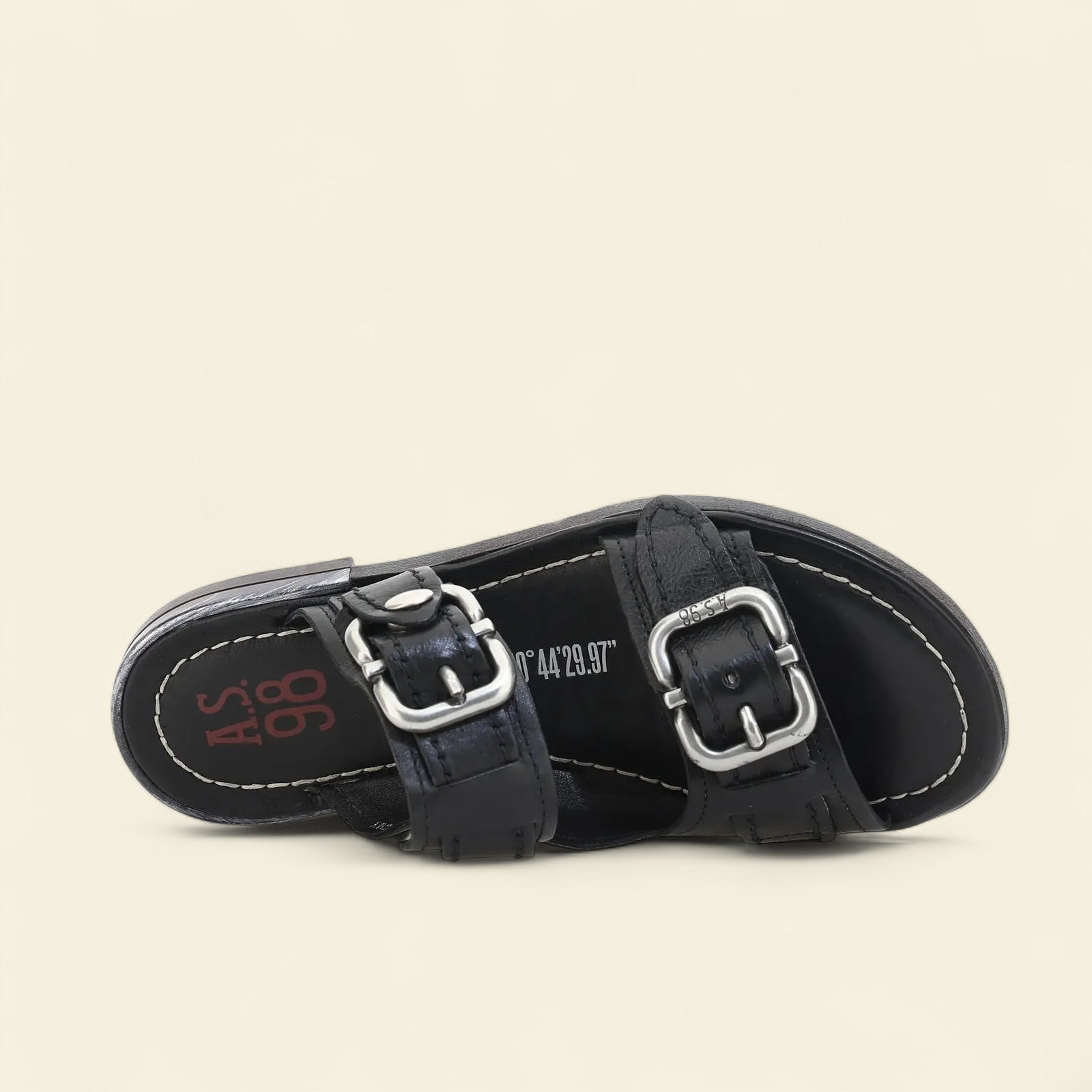 Gavin A.S.98 Black Summer 25 Leather Sandal