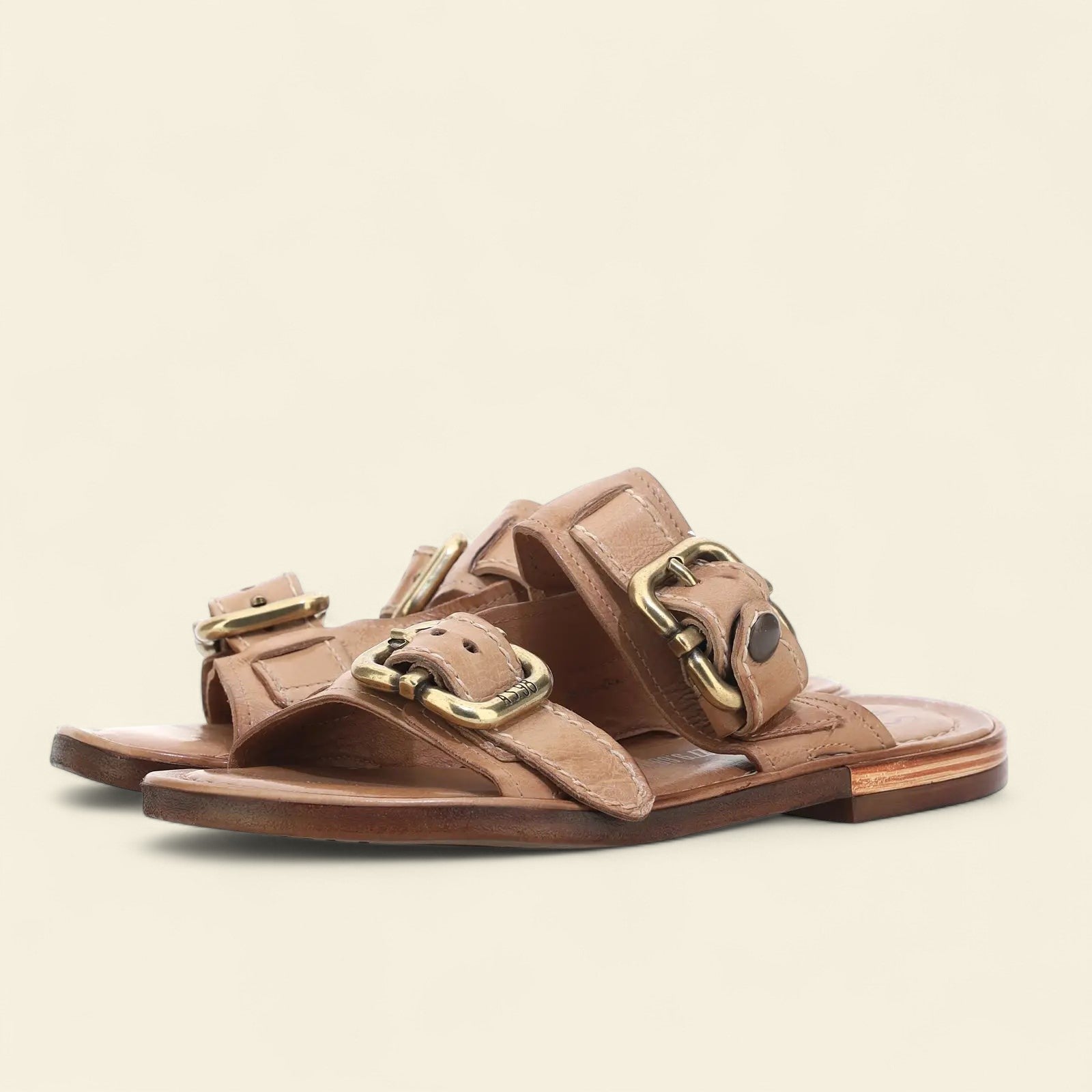 Gavin A.S.98 Brown Summer 25 Leather Sandal