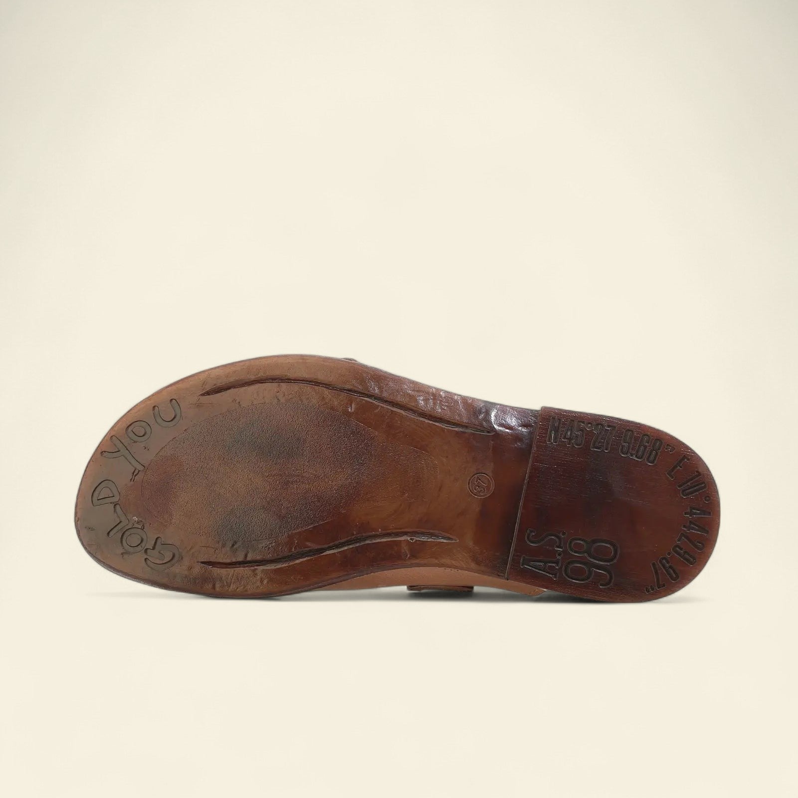Gavin A.S.98 Brown Summer 25 Leather Sandal