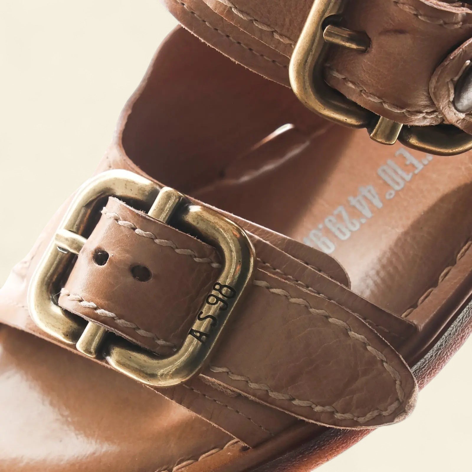 Gavin A.S.98 Brown Summer 25 Leather Sandal