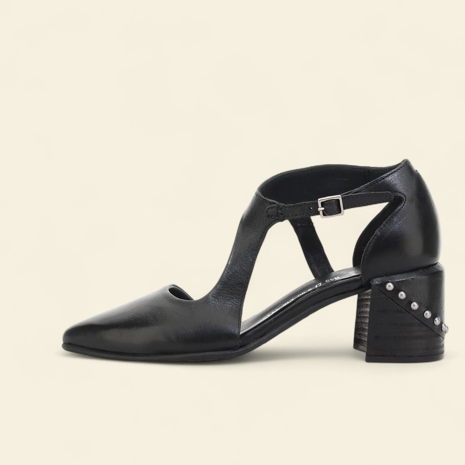 Vincent A.S.98 Black Summer 25 Leather Healed Sandal