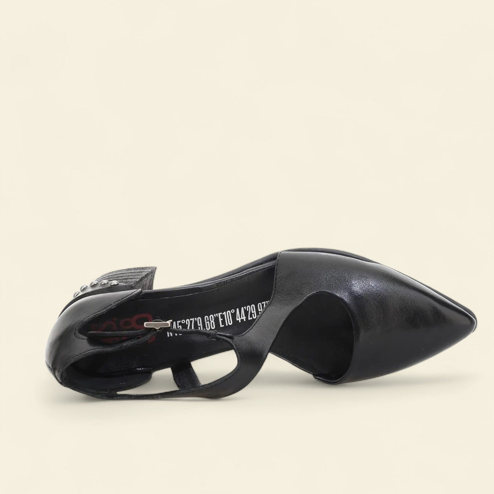 Vincent A.S.98 Black Summer 25 Leather Healed Sandal