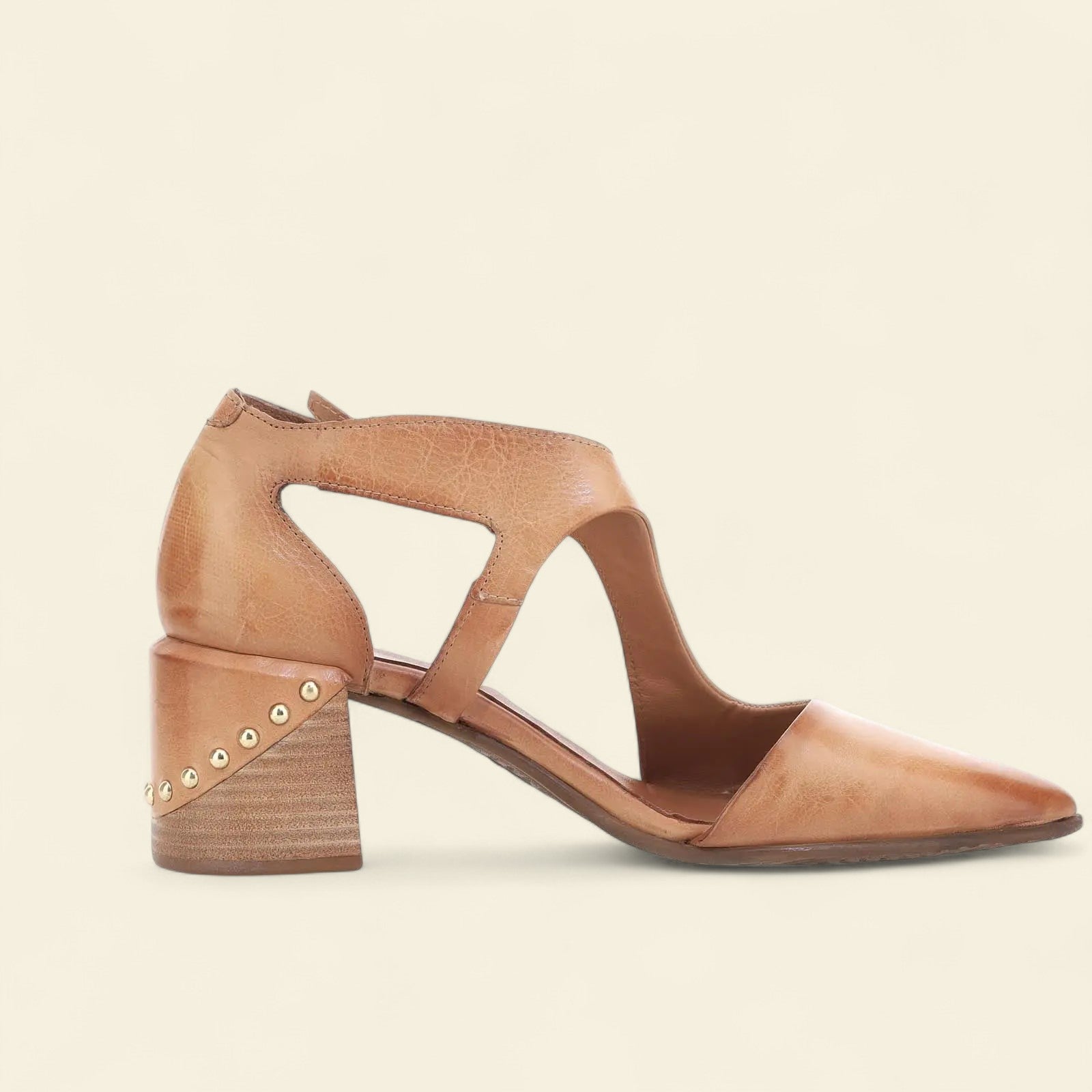 Vincent A.S.98 Brown Summer 25 Leather Healed Sandal