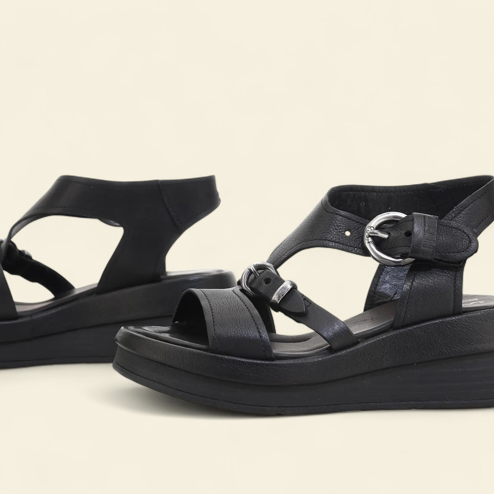 Stanley A.S.98 Black Summer 25 Leather Sandal