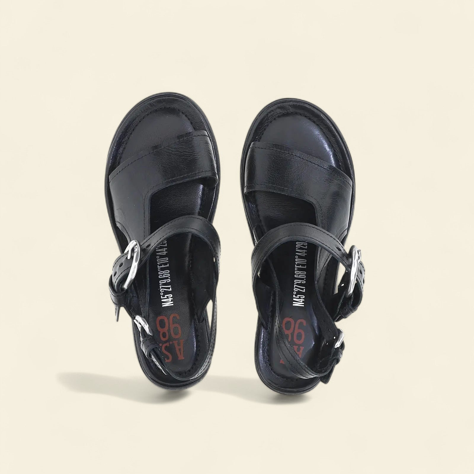 Brystol A.S.98 Black Summer 25 Leather Sandal