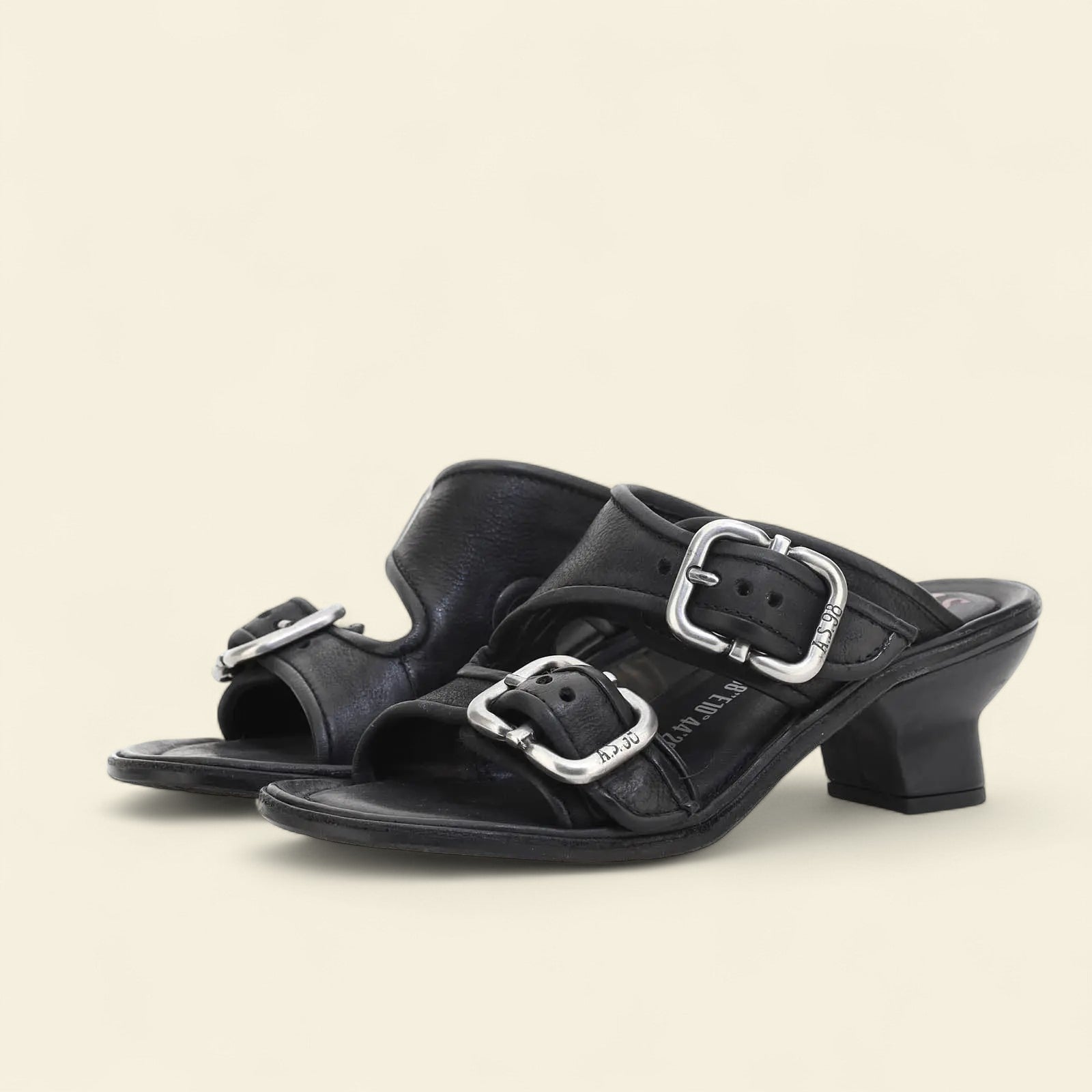 Bentley A.S.98 Black Summer 25 Leather Sandal