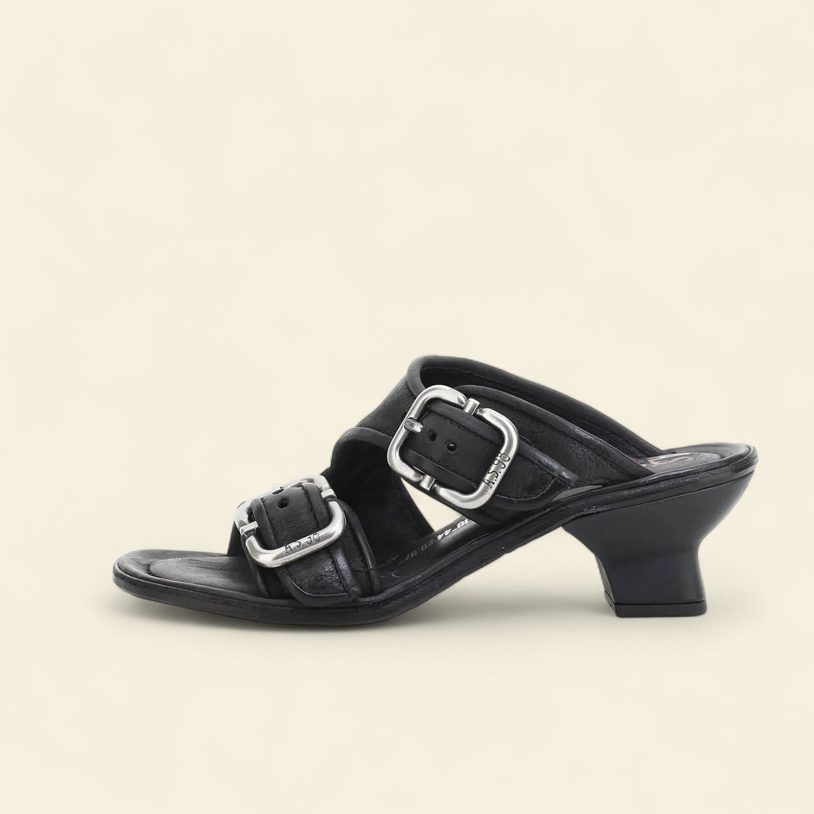Bentley A.S.98 Black Summer 25 Leather Sandal