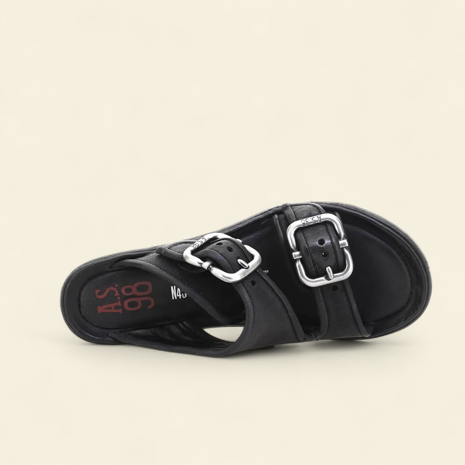 Bentley A.S.98 Black Summer 25 Leather Sandal
