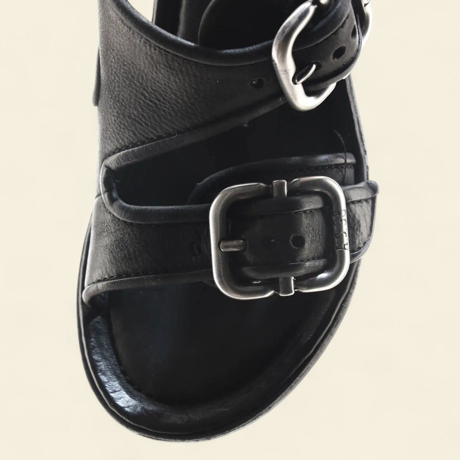 Bentley A.S.98 Black Summer 25 Leather Sandal