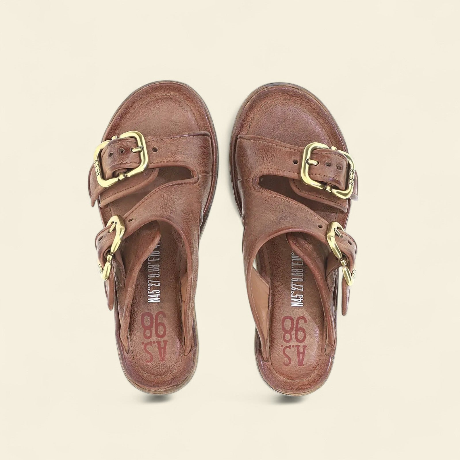 Bentley A.S.98 Brown Summer 25 Leather Sandal